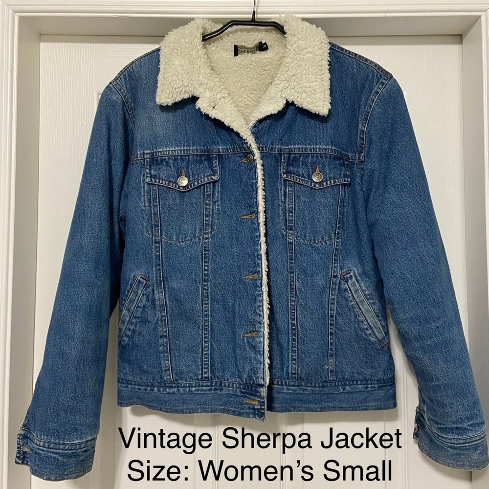 Vintage women’s Sherpa jean jacket